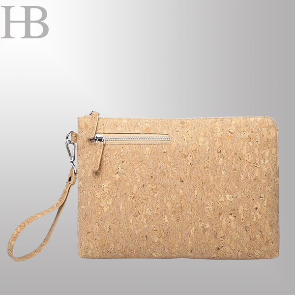 Eco Wool PU wristlet bag