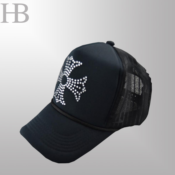 Hot Fix Rhinestone Ornament Trucker