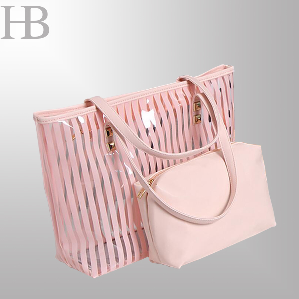 Pink hobo bag with bag organizer