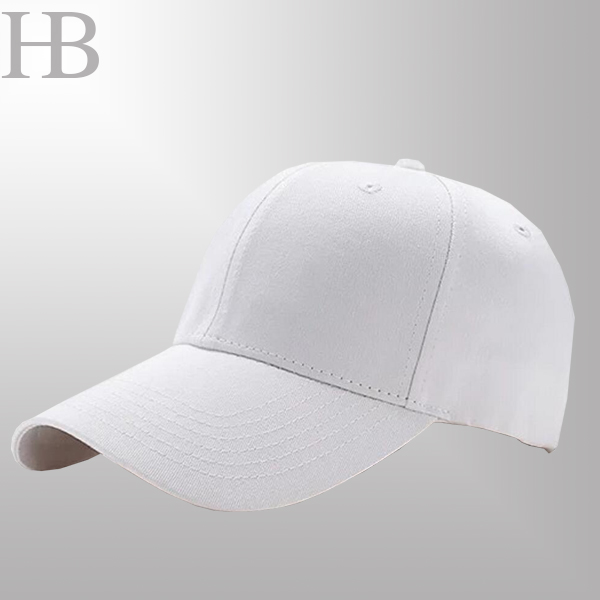 White Twill Cotton baseball cap